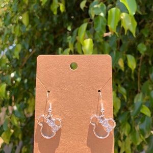 handmade minnie mouse crystal earrings!